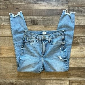High waisted skinny jeans